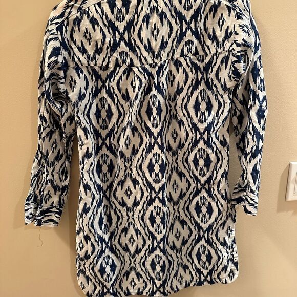 Athleta Ikat Kaftan Tunic Shirt Dress Swim Cover, XSmall - Picture 6 of 6